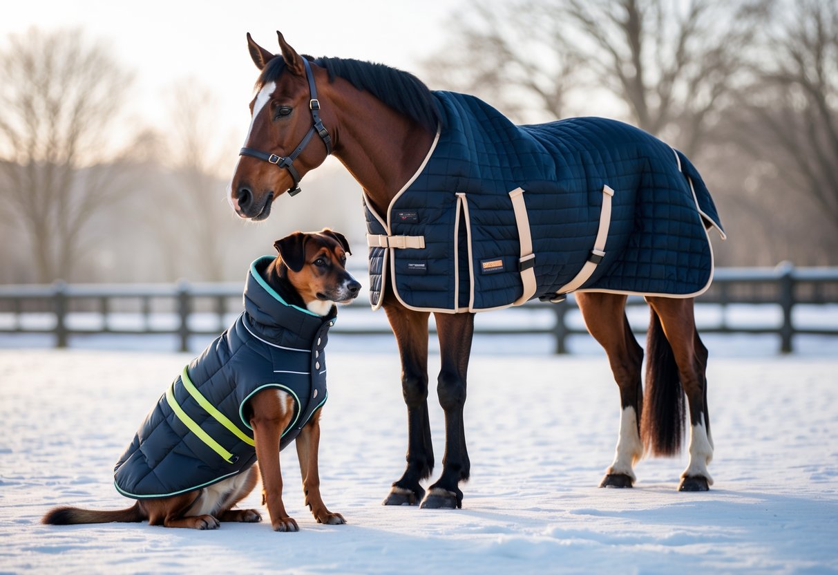 Sådan klæder du din hund og hest på til vinteren